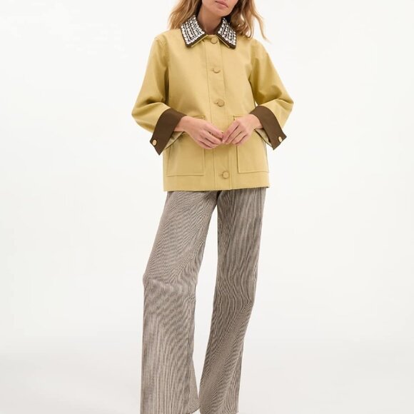 VERONICA BEARD Arlen Dickey crystal-embellished coated-cotton coat - Picture 2 of 12